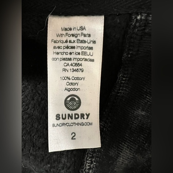 Sundry Oversized Sweatshirt with Side Zippers - Picture 4 of 8